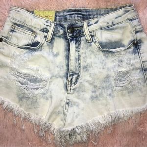 High Waist Jean Shorts